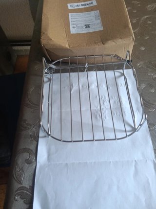 Parrilla para freidora de aire con 4 pinchos croma