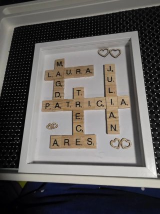 Cuadro personalizado nombres scrabble