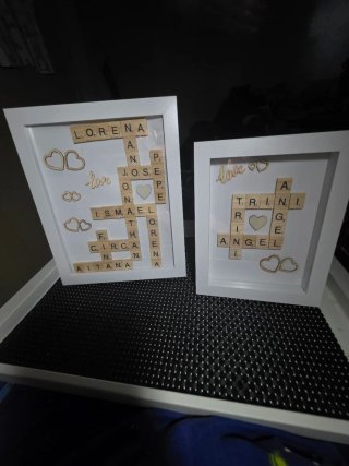 Cuadro personalizado nombres scrabble