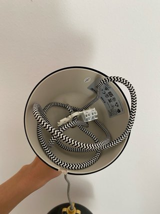 Lámpara de techo colgante de metal Ikea negra
