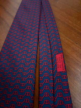 Cravatta Hermès Viola e Rossa