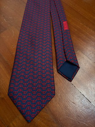 Cravatta Hermès Viola e Rossa