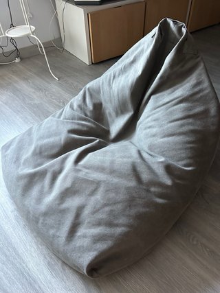 Puff Zara Home Gris Tela