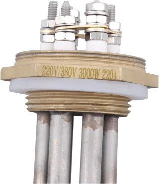Elemento calefactor de 1.25 pulgadas, rosca tipo 3U, brida de cobre 220V/380V 3000W