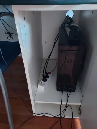 Escritorio de 5 cajones blanco