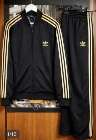 Tuta Adidas vintage firebird Nera e Oro