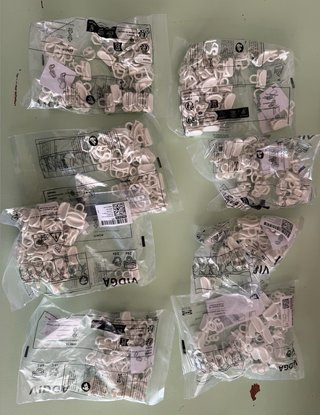 Ganchos Anillas Cortina IKEA VIDGA Blancos