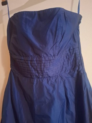 Vestido azul sin tirantes zara talla L