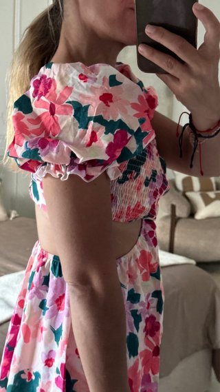 Vestido floral manguitas abullonadas Nuevo