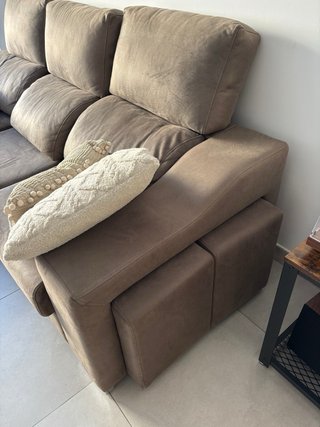 Sofá modular marrón oscuro