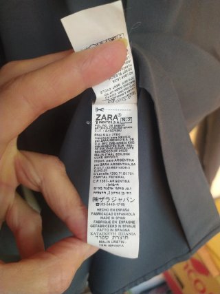 Camisa Zara Gris Talla L