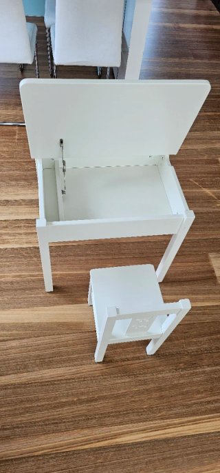 Pupitre Infantil Blanco + Silla