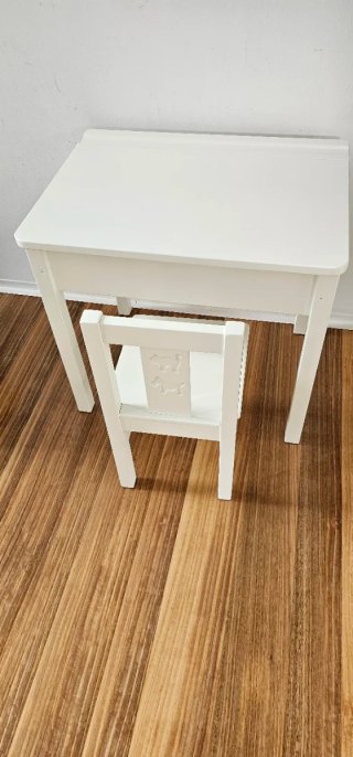 Pupitre Infantil Blanco + Silla