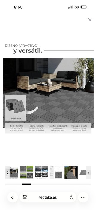 Baldosas para terraza gris