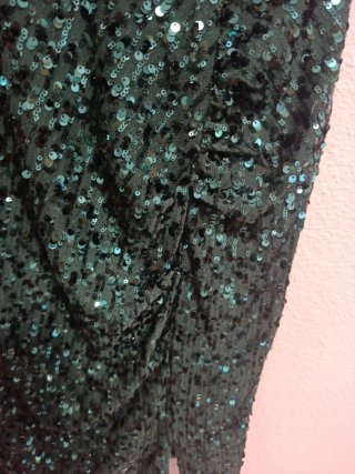 Vestido fiesta lentejuelas verde