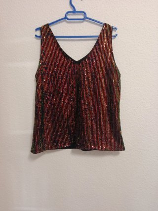 Blusa lentejuelas fiesta multicolor