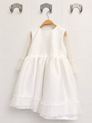 Vestido de arras blanco talla 5-6 años