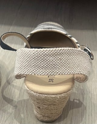 Sandalias cuña rayas