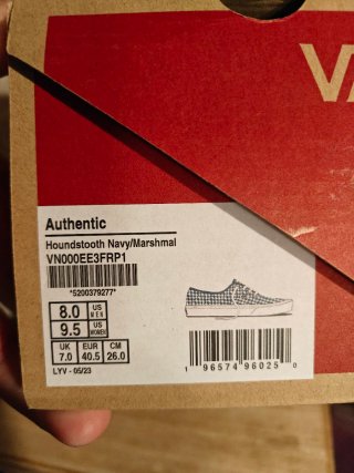 Zapatillas Vans Authentic Houndstooth Nuevas.