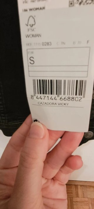 Cazadora vaquera negra Mango Talla S