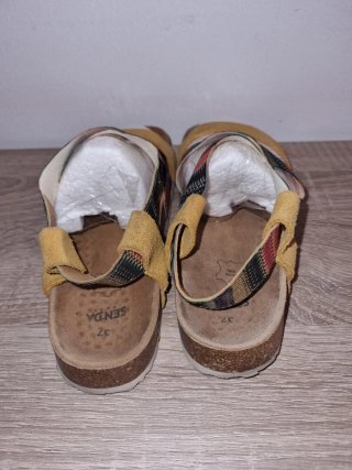 Sandalias de piel multicolor