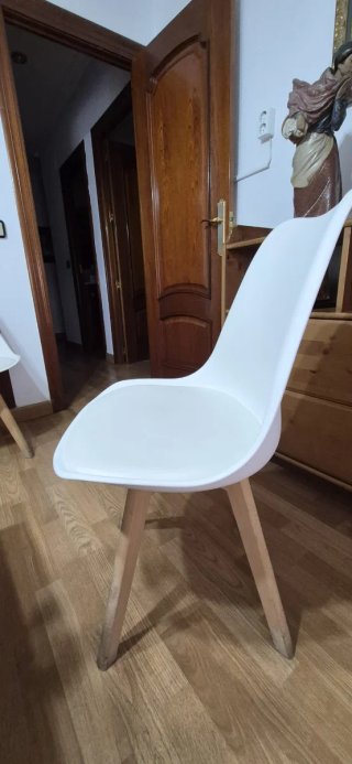 Set di 6 sedie bianche moderne