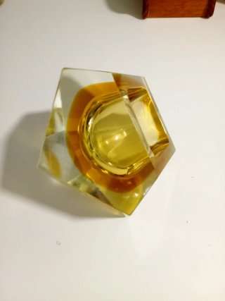 Cenicero Murano Cristal Ámbar
