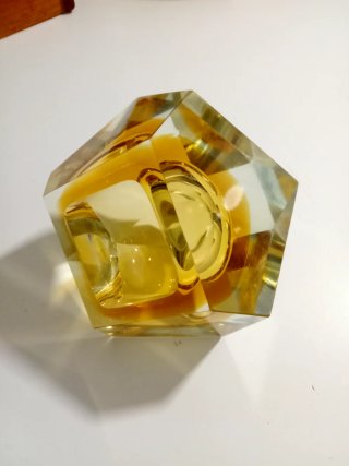 Cenicero Murano Cristal Ámbar