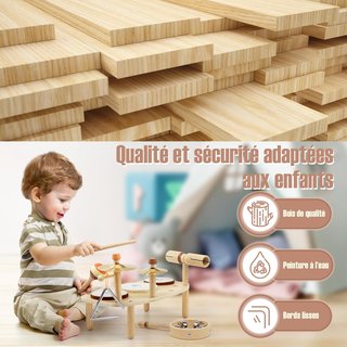 Juego de instrumentos musicales de madera