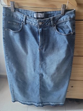 Falda larga vaquera azul Talla M