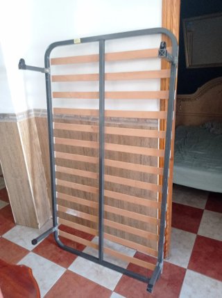Somier 90cm Metal y Madera