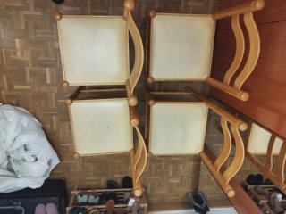 Lote 4 Sillas Cocina/Comedor Madera Beige