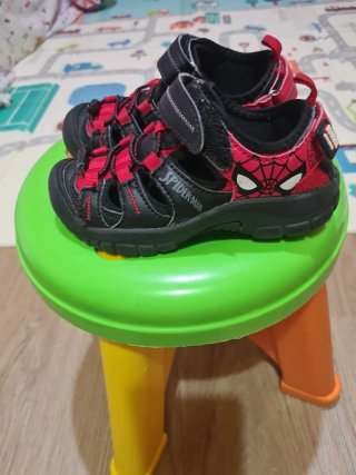 Sandalias Spiderman Niño Talla 25 Negro/Rojo