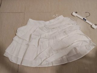 Falda blanca algodón mujer