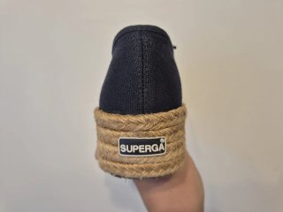 Zapatillas Superga Plataforma Yute Azul Marino