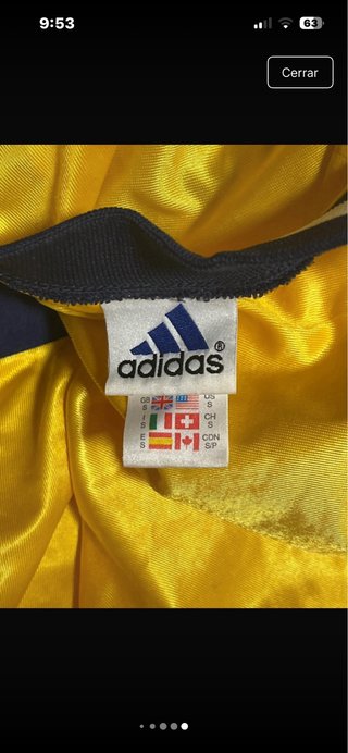 Maglietta Adidas Vintage Gialla Taglia S