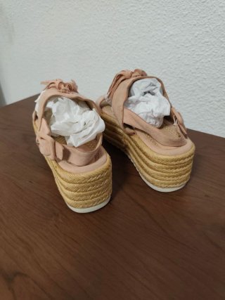 Sandalias de plataforma rosa t. 39