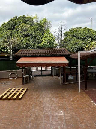 Pérgola madera 2.20x3.50 con toldo