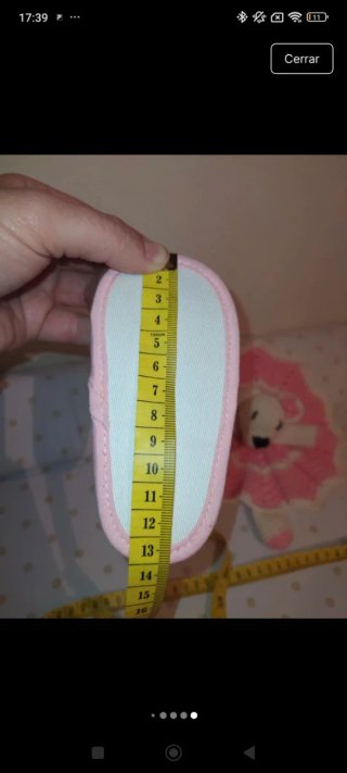 Zapatillas para bebé color rosa