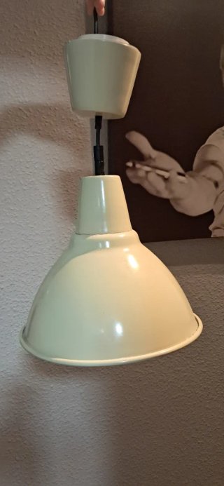 Lámpara de techo beige metal y plástico