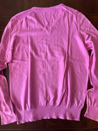 Jersey Zara cuello pico rosa talla M