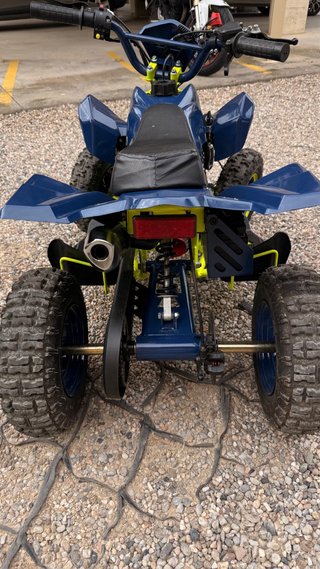 Quad gasolina niño azul y amarillo