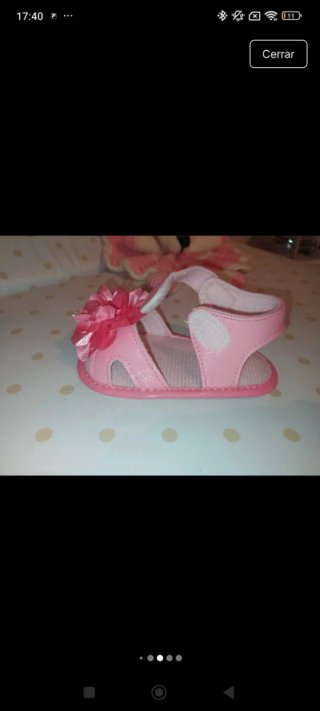 Sandalias para bebé color rosa
