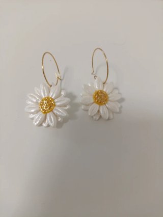 Conjunto Pendientes y Colgante Margarita