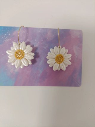 Conjunto Pendientes y Colgante Margarita