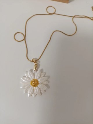 Conjunto Pendientes y Colgante Margarita