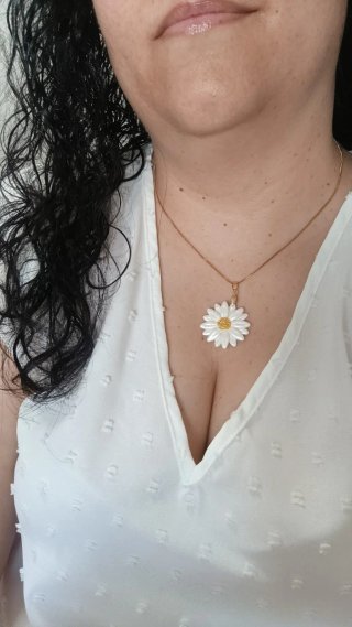 Conjunto Pendientes y Colgante Margarita