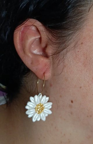 Conjunto Pendientes y Colgante Margarita