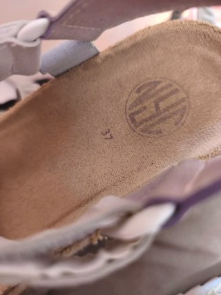 Sandalias de piel multicolor