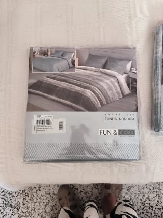 Funda Nórdica 90cm 2 Piezas Gris Beige